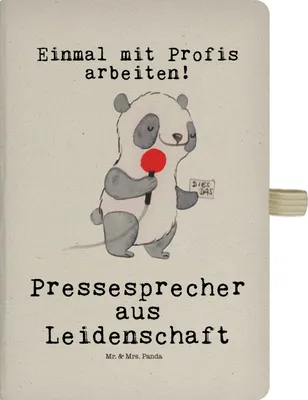 Produktbild von Mr. & Mrs. Panda Schreibbuch Pressesprecher Leidenschaft - Transparent - Geschenk, Tagebuch, Kladde, Journal, notizbuch, Adressbuch, A5