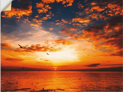 Produktbild von ARTland Wandbild, selbstklebend Sonnenuntergang am Strand Größe: 120x90 cm