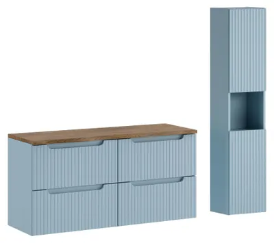 Image de Ensemble de meubles de 120 cm comprenant un plan de travail et une armoire haute