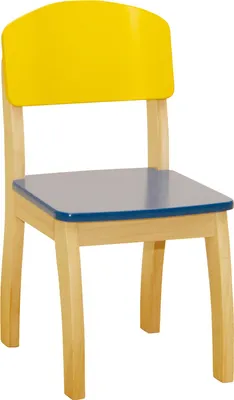 Produktbild von roba Kinderstuhl, Stuhl mit Lehne für Kinder, Holz bunt lackiert, 61,5x32,5x32,5cm, Sitzhöhe 31,5 cm
