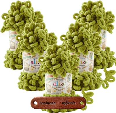 Produktbild von 5 x ALIZE Puffy 11 Pistachio Green mit Label