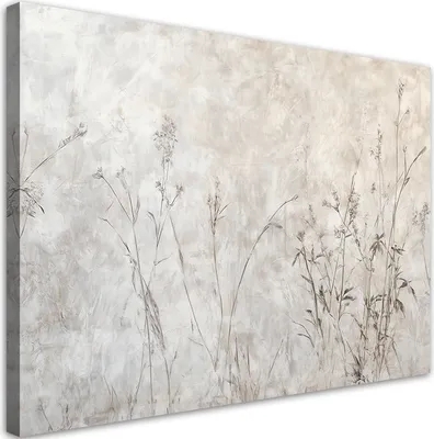 Produktbild von Feeby - Leinwand Bilder - Graue Pflanzen im Nebel - 30x20 cm - Deko Wohnzimmer - Wandbilder Schlafzimmer - Deko Aesthetic - Wand Deko - Leinwand Groß - Deko Zimmer - Leinwandbilder XXL