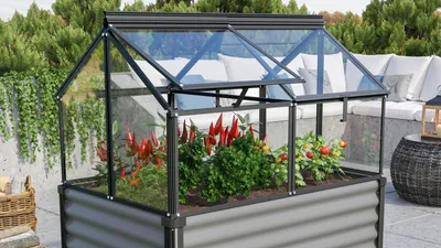 Produktbild von Pařeniště Vitavia Gaia Jumbo skleněné 3 mm 119 x 83 x 38/72 cm černé