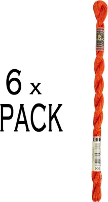 Productafbeelding van 6 bollen DMC borduurgaren, dikte 8, 25 meter, kleur 115ar/8-900