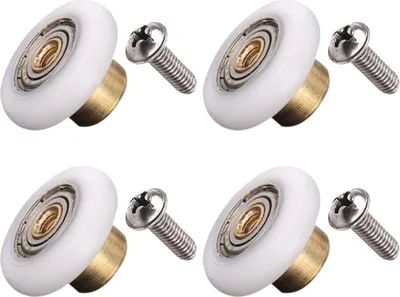Produktbild von 4 Stück Duschtürrollen und Gleiträder -19mm