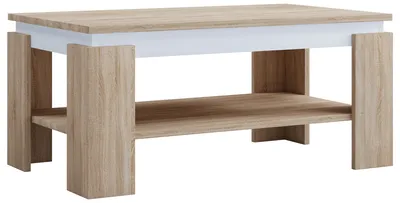 Image de Table d'appoint en bois | Table basse simple | Dimensions env. H. 41 x W. 90 x D. 53cm | Table salon | Sofatic - Rolas