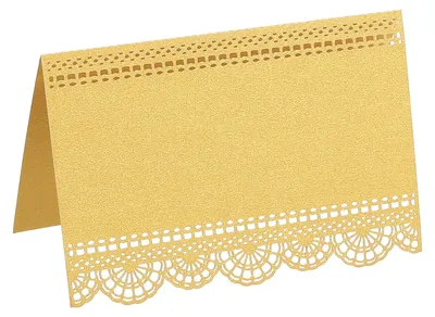 Hochzeitsplatzkarten, 50 Stück, Gold, lasergeschnitten, Blumenmuster