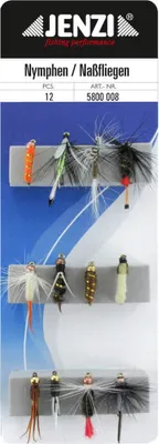 Produktbild von Jenzi Insektenimitate Fliegenset Naßfliegen-Nymphen 12Stk.