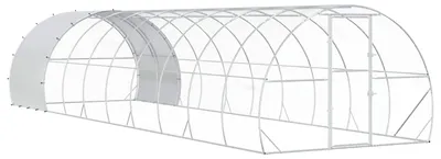Obrázok produktu pre vidaXL Klietka pre slepice, strieborná, 1000 x 300 x 200 cm, pozinkovaná oceľ