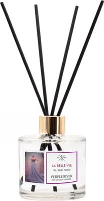 Produktbild von Reed Diffuser, Aroma Diffuser, Duftöl Diffuser | La belle vie | 100 ml, Glas, ohne Flamme & Strom, für Wohnzimmer