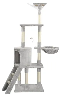 Image de Arbre à chat, design à 5 niveaux, résistant aux griffures, PE00103001