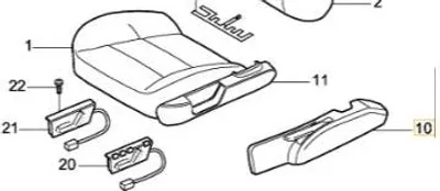 Obrázok produktu pre VOLVO S60 S80 V70 XC70 Originálny poťah sedadla spolujazdca