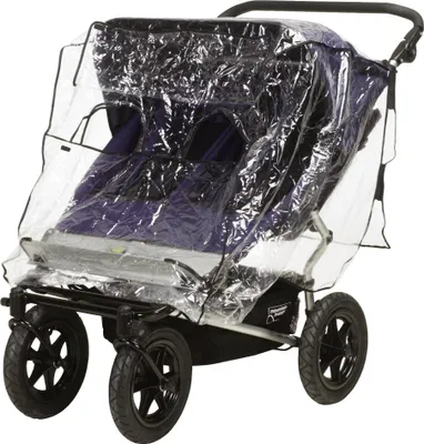 Produktbild von Playshoes Regen-Verdeck für Zwillingswagen, in transparent