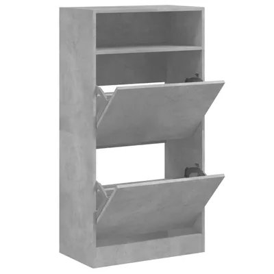 Produktbild von vidaXL Schuhschrank Betongrau 60x34x116 cm Holzwerkstoff