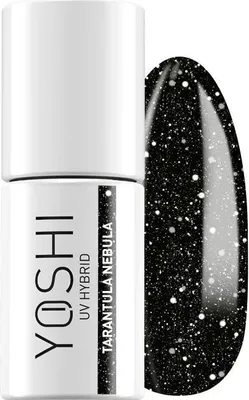 Obrázok produktu pre Yoshi | Hybridný lak na nechty – 530 Tarantula Nebula – Hybridný gélový lak – Hybridný lak – UV LED – 6 ml – Profesionálna kvalita – Čierny