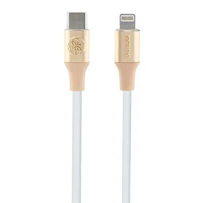 Zdjęcie produktu dla Guess Gucllalrgdd Kabel Usb-C -Lightning 1.5M Fast Charging Złoty/Light Gold Ebossed Logo