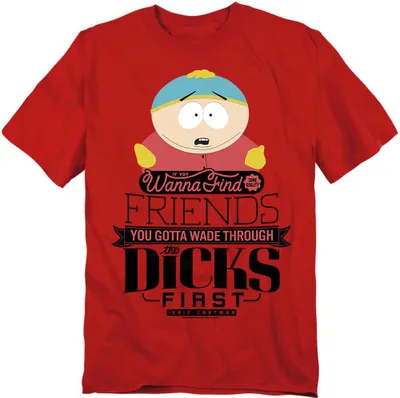 Image de South Park - "Wade Through Dicks" T-Shirt für Herren/Damen Uni TV20766 (L) (Rot)