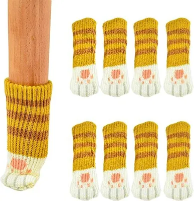 Productafbeelding van Famanu vloermatten - Vilt - Bescherming voor tafelpoten - 3,5 x 6 x 6 cm - grijs
