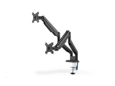 Zdjęcie produktu dla Digitus Uchwyt na dwa monitory, 2x 32", 2x 9 kg, Zacisk, 9 kg, 38,1 cm (15"), 81,3 cm (32"), 100 x 100 mm, Czarny