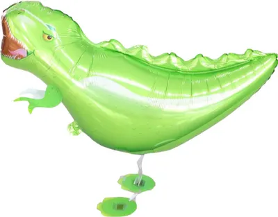 Obrázok produktu pre Fóliový balón Airwalker Zelený dinosaurus, približne 82 x 45 cm