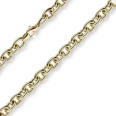 Produktbild von 7,5mm Armband Armkette Rundankerkette Armschmuck aus 585 Gold Gelbgold 19cm