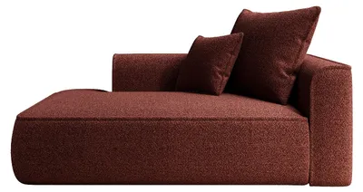 Produktbild von Linksseitige Chaiselongue aus burgunderrotem Chenille-Stoff PINETA