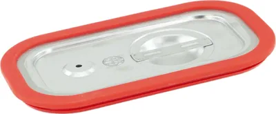 Immagine prodotto di Coperchio GN gastronorm 1/4 con bordo in silicone in acciaio inox GVK ECO