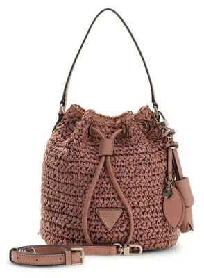 Produktbild von Guess Ofelia Handtasche aus Papier, 22 cm Länge, mit Magnetverschluss und verstellbarem Schulterriemen