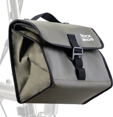 Immagine prodotto di ROCKBROS borsa anteriore per bicicletta pieghevole Brompton 4L-7L borsa di stoccaggio verde scuro