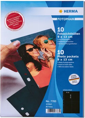 Zdjęcie produktu dla HERMA 7783, 90 x 130 mm, Czarny, Przezroczysty, Polipropylen (PP), Portret, 230 mm, 310 mm