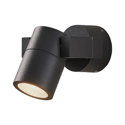 Produktbild von Lucande Außenwandstrahler Kavuna, rund, anthrazit, IP54