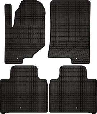 Produktbild von Gummifußmatten passend für SsangYong Rexton IV (SUV, Bj. 2017-) –  schwarz, passgenau, mit Befestigungen set 4 Stk. - Gummi-Automatten
