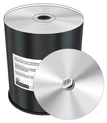 Immagine prodotto di MediaRange MRPL515 MediaRange CD-R 700MB 100pcs vollflächig bedruckbar silber