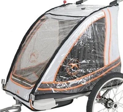 Produktbild von BLUE BIRD Regenüberzug Für Kinderanhänger (Zweisit für Anhänger m