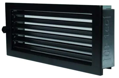 Warmluftgitter 45x15 cm, schwarz, für Lüftung
