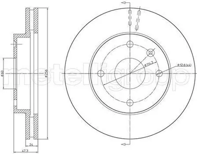 Produktbild von 2x METELLI Bremsscheibe 23-0719 für CHEVROLET NUBIRA Kombi 47 4mm 256 0mm