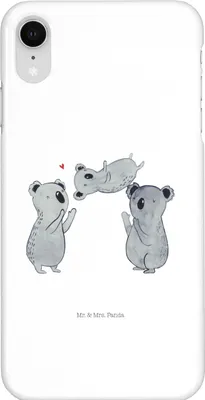 Produktbild von Mr. & Mrs. Panda Iphone XR Handyhülle Koalas Feiern - Weiß - Geschenk, Herz, Geburtstag, Familie, Premium Kunststoff, Handy Case, Happy Birthday