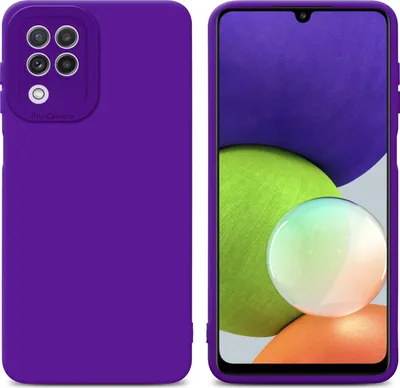 Produktbild von Cadorabo Hülle für Samsung Galaxy A22 4G Schutz Hülle in Lila TPU Silikon Etui Case Handyhülle
