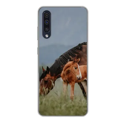 Produktbild von MuchoWow® Handyhülle Schutzhülle Hülle für Samsung Galaxy A50 Pferde - Fohlen - Natur Silikon Softcase Handy Hülle - Mobiltelefonhülle