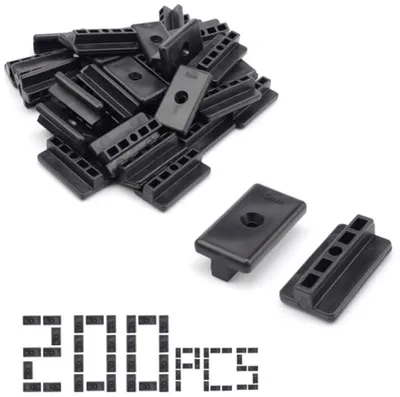 Productafbeelding van PromoHome® Verborgen terrasplankclips, 200 stuks, 6 mm, zwart