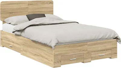 Immagine prodotto di Struttura del letto con testiera Rovere Sonoma 135 x 190 cm