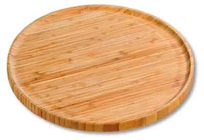Pizzabrett aus Bambus, 32 cm, rund, natur, FSC-zertifiziert