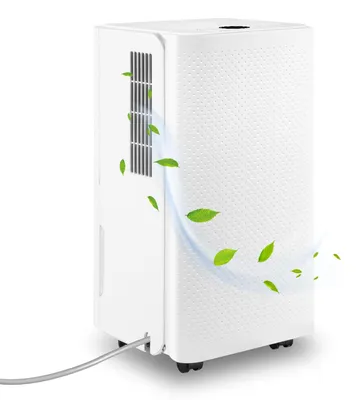Image de Déshumidificateur de 16 litres par jour – Pour les pièces jusqu'à 25 m² – Réservoir d'eau de 1500 ml – Blanc – Silencieux et économe en énergie