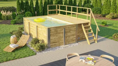 Produktbild von Massivholzpool 595 Gr.1 Sand B x T x H 500 x 315 x 203