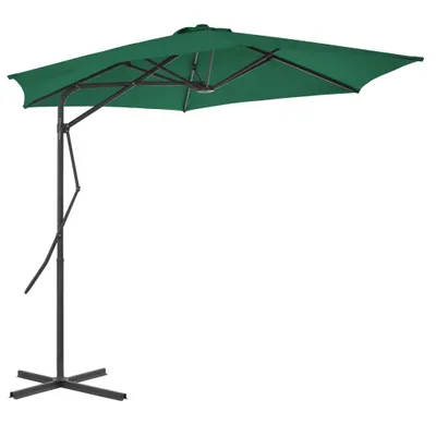 Produktbild von vidaXL Sonnenschirm mit Stahl-Mast 300 cm Grün