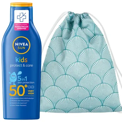 Produktbild von Nivea Kids Protect & Moisture SPF50 + Strandrucksack
