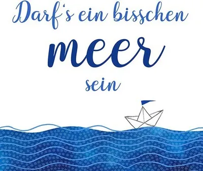 Produktbild von 20 Servietten Ein bisschen meer - Papierboot auf dem Meer 33x33cm