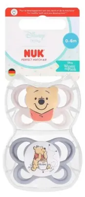 Produktbild von Nuk Baby Schnuller Silikon 0-6 Monate Winnie the Pooh Set 2 Stück