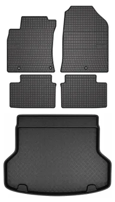Obrázok produktu pre Gumové autokoberce SolidPRO + vaňa kufra pre: Hyundai i30 III 2016-2018 kombi 5 ks – Wielganizator