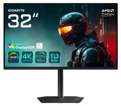 Produktbild von MO32U QD-OLED (80.3 cm (31.5 Zoll), schwarz, UltraHD/4K, KVM, USB-C, AMD FreeSync Premium Pro, 165Hz Panel)